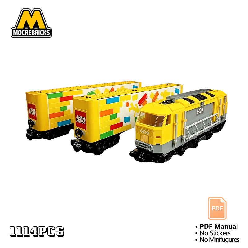 Lego Set City - MOC Industrial Freight Train Building Blocks