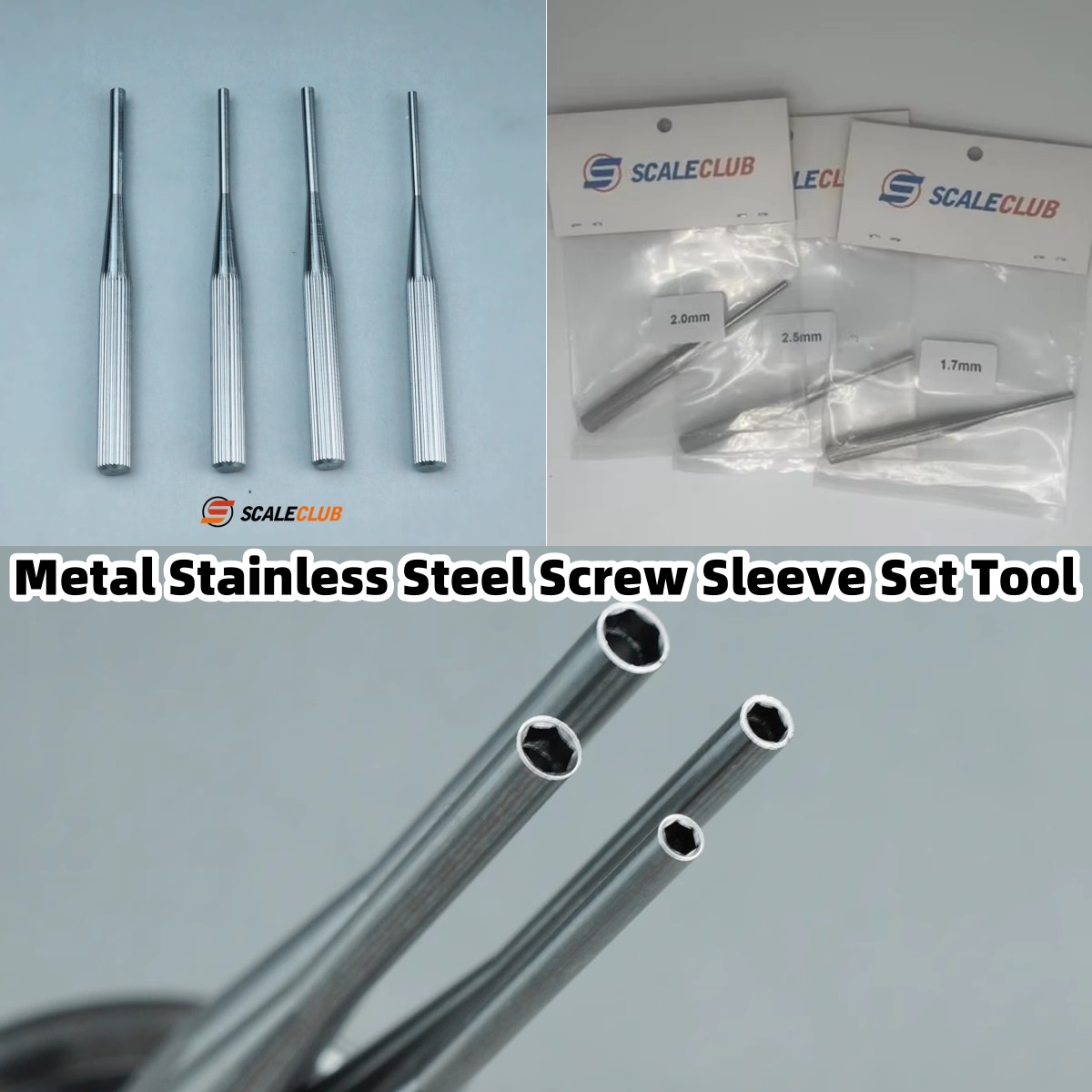 Tamiya Model Paint Set - Stainless Steel Screw Sleeve Set Metal