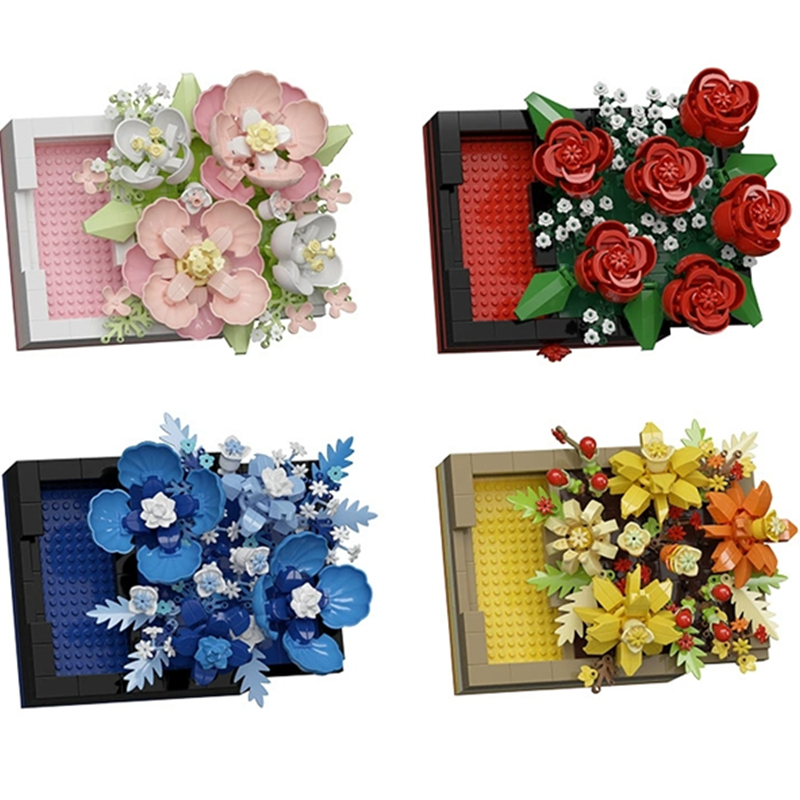 Lego Set Creator - DIY 3D Famous Rose Hibiscus Eternal