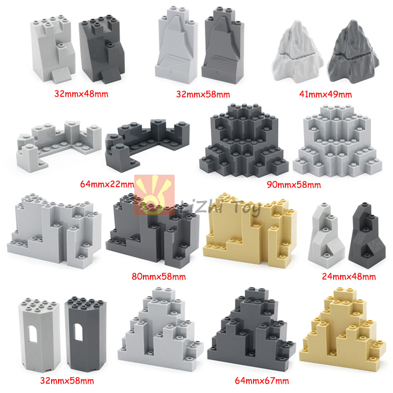 Lego Set City - MOC Bricks Castle Mountain Rockery Garden