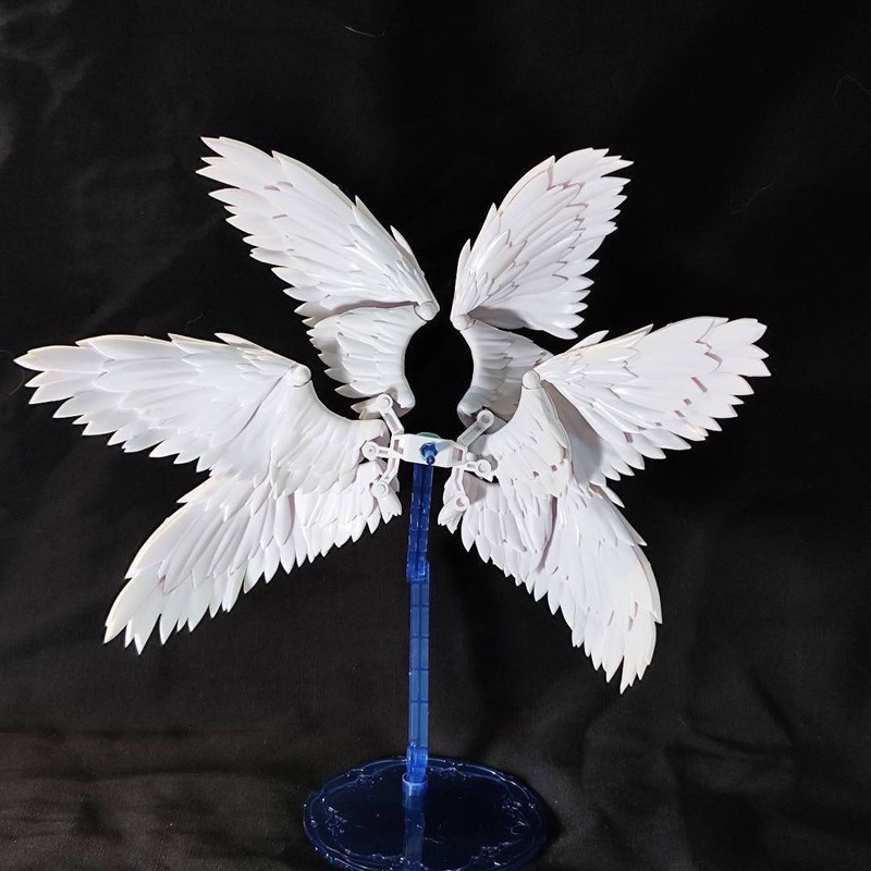 White And Black Six Feathered  - Action Figure Stand review and price